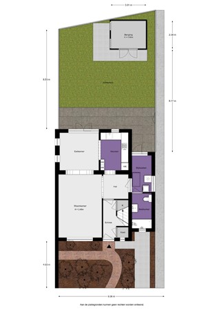 Floorplan - Bergenstraat 13, 3267 LA Goudswaard